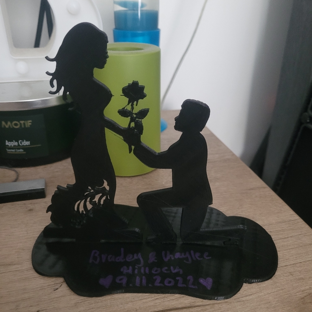 Wedding couple decor 3d printed